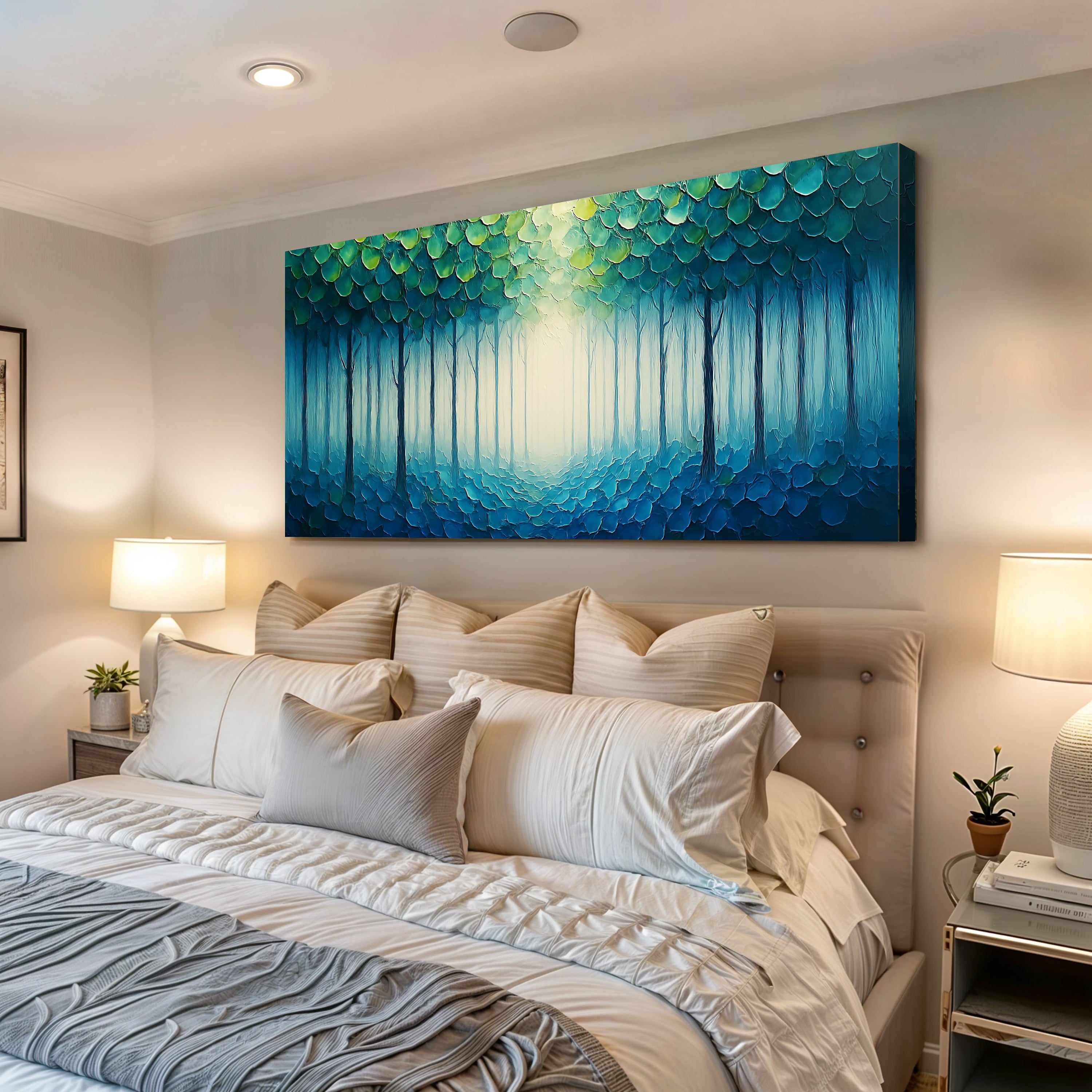 Forest Whispers Impasto Wall Art