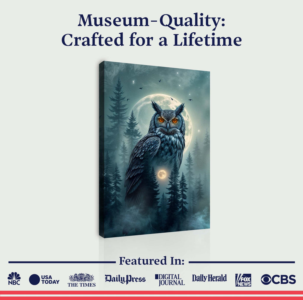Owl Double Exposure Wall Art II