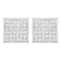 10K White Gold 2ct TDW Princess-Cut Composite Diamond Stud Earring (I-J ,I2-I3)