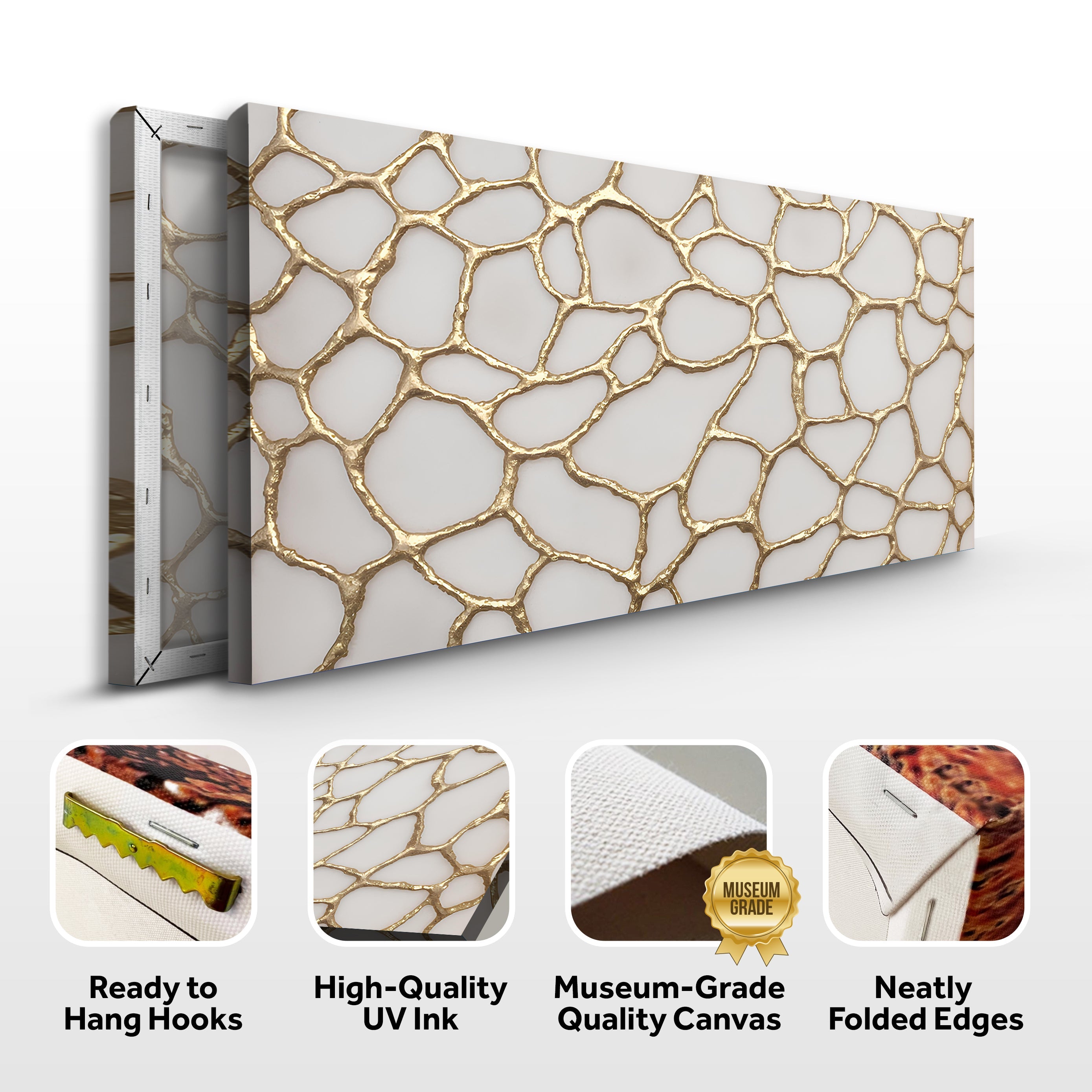 Golden Neurons Wall Art