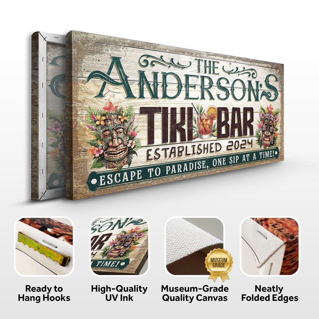 Personalized Tiki Bar Sign III